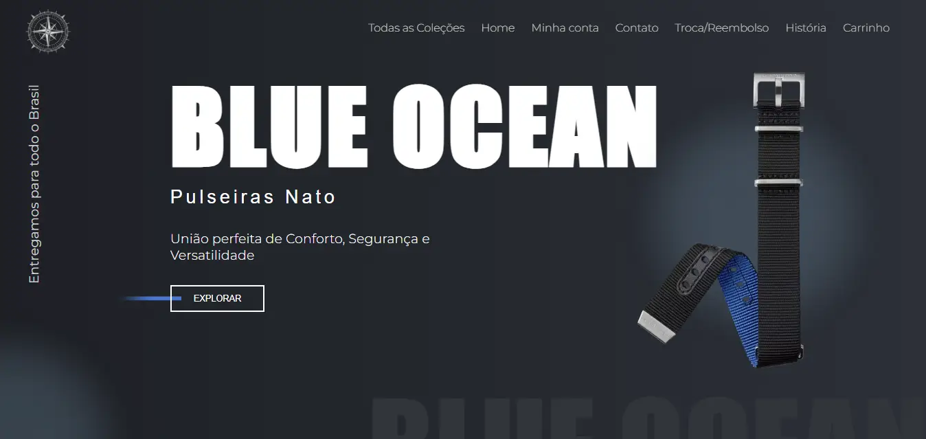 Tela da loja virtual PulseiraNato